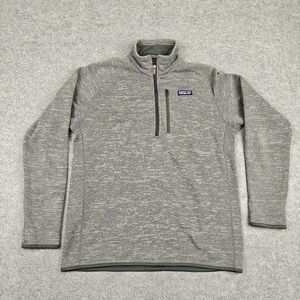 Patagonia Better Sweater 1/4 Zip Pullover Mens Large Gray Fleece Outdoor Hiking